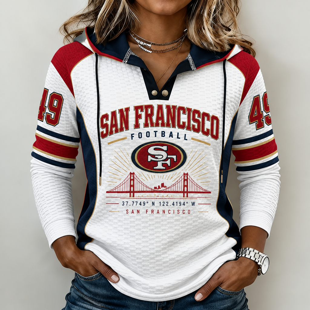 Women's Football Fan Graphic Crewneck Sweatshirt