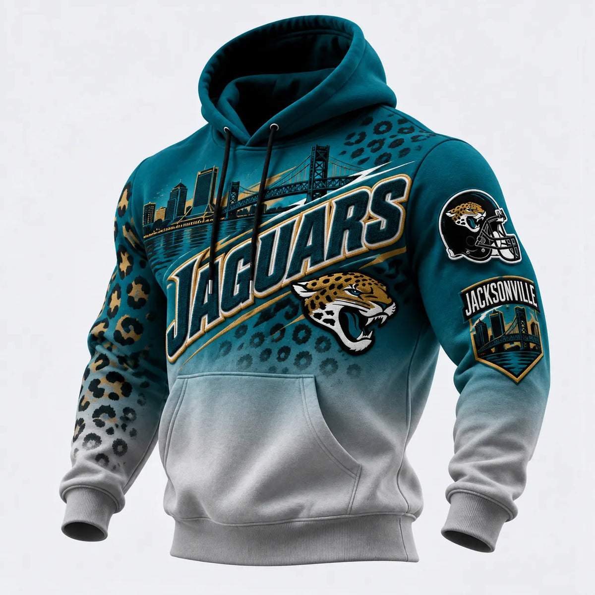 Rugby-print Hooded Sweatshirt