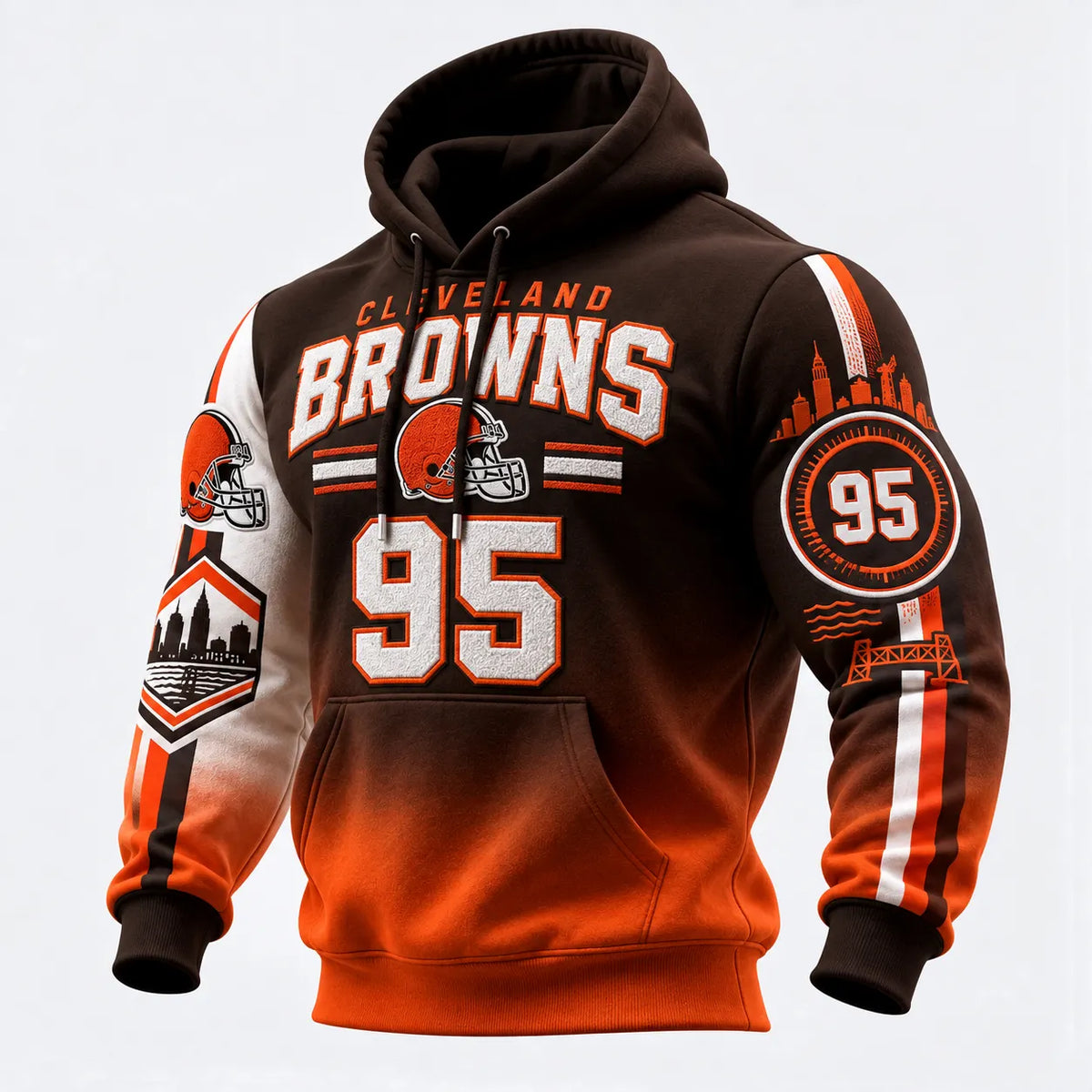 Rugby-print Hooded Sweatshirt