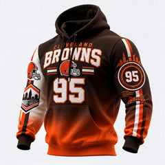 Rugby-print Hooded Sweatshirt