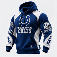 Rugby-print Hooded Sweatshirt