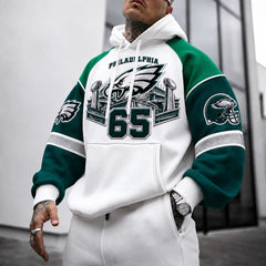 Rugby-print Hoodie