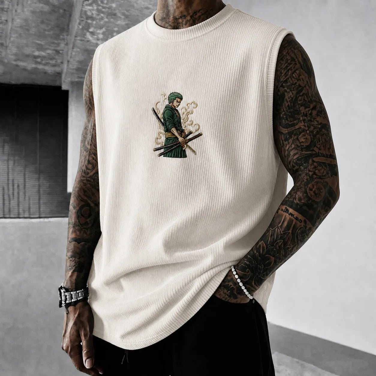Unisex Anime-print Tank Top