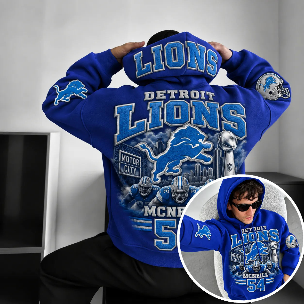Rugby-print Hoodie