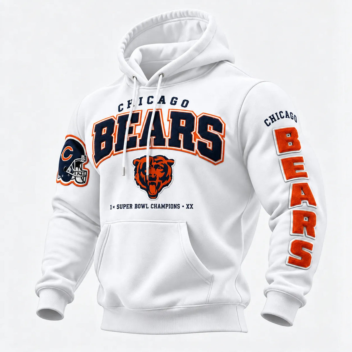 Rugby-print Hooded Sweatshirt