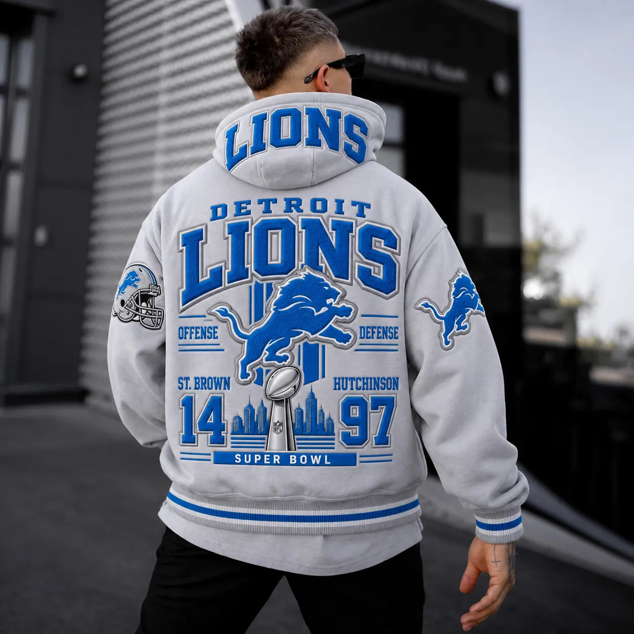 Rugby-print Hoodie