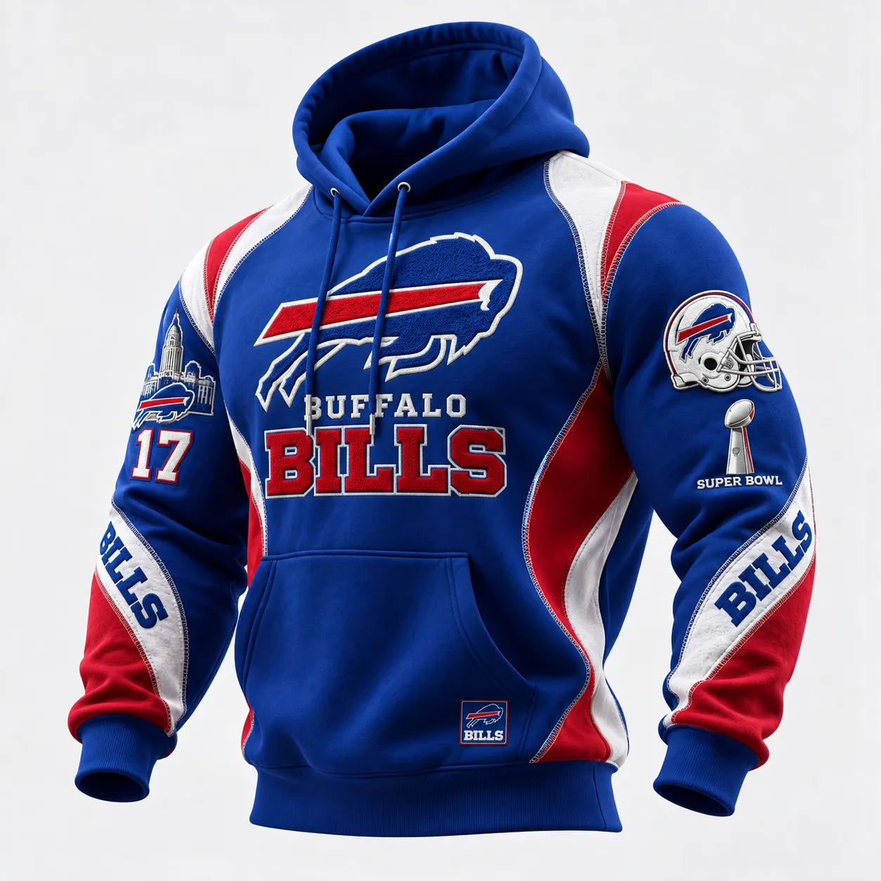 Rugby-print Hooded Sweatshirt