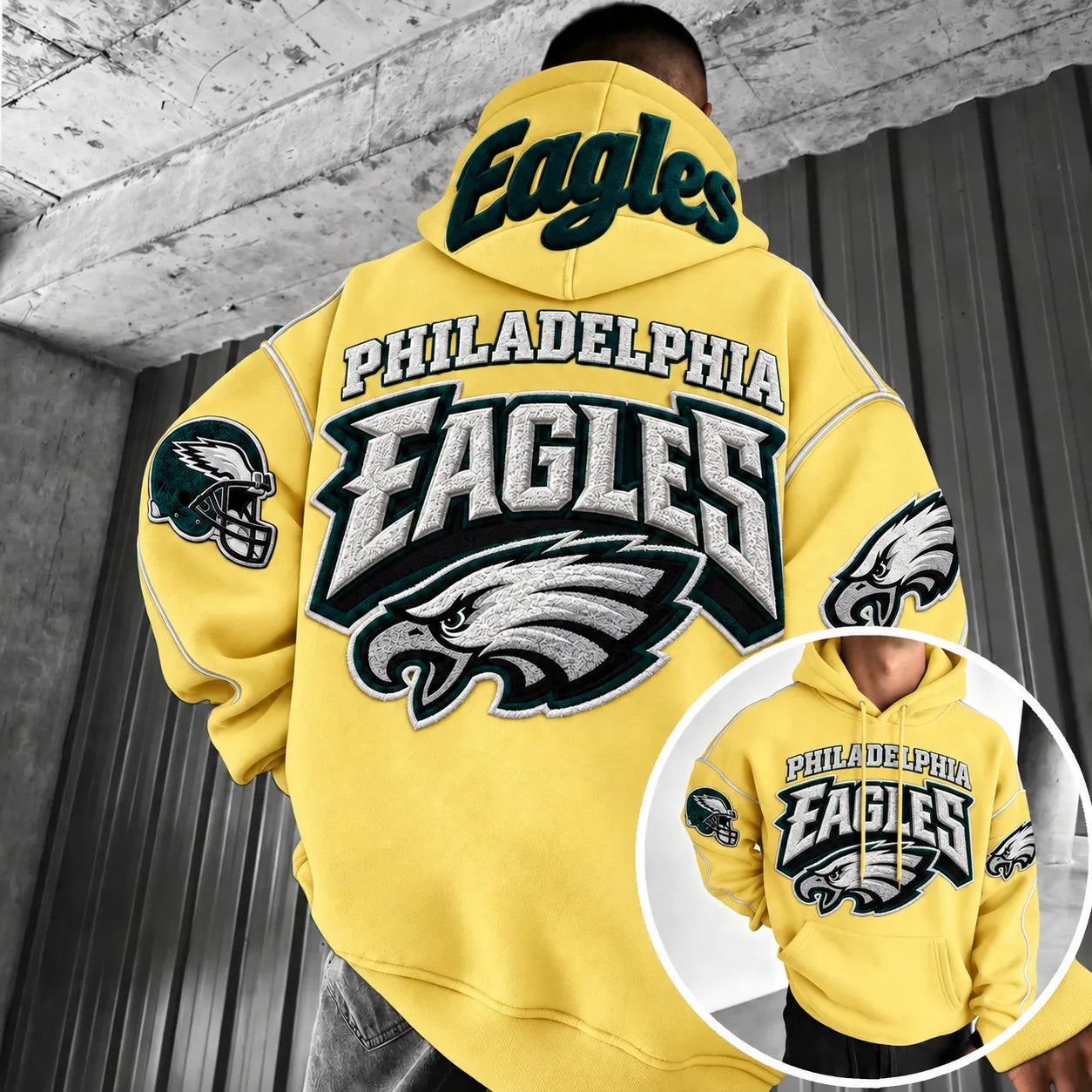 Rugby-print Hoodie