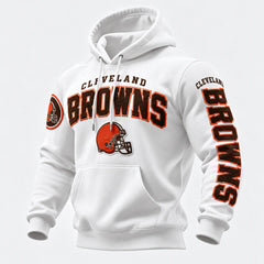 Rugby-print Hooded Sweatshirt