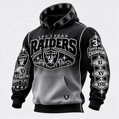 Rugby-print Hooded Sweatshirt