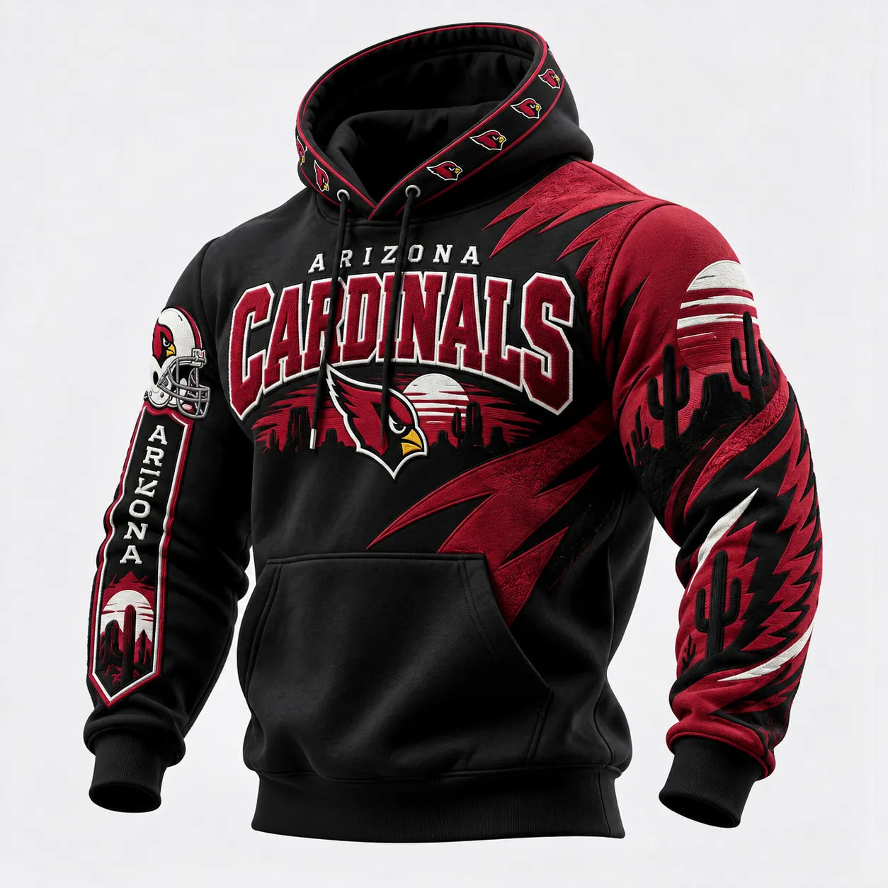 Rugby-print Hooded Sweatshirt