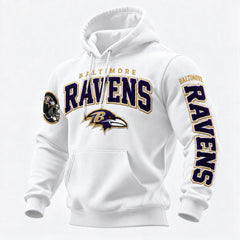 Rugby-print Hooded Sweatshirt