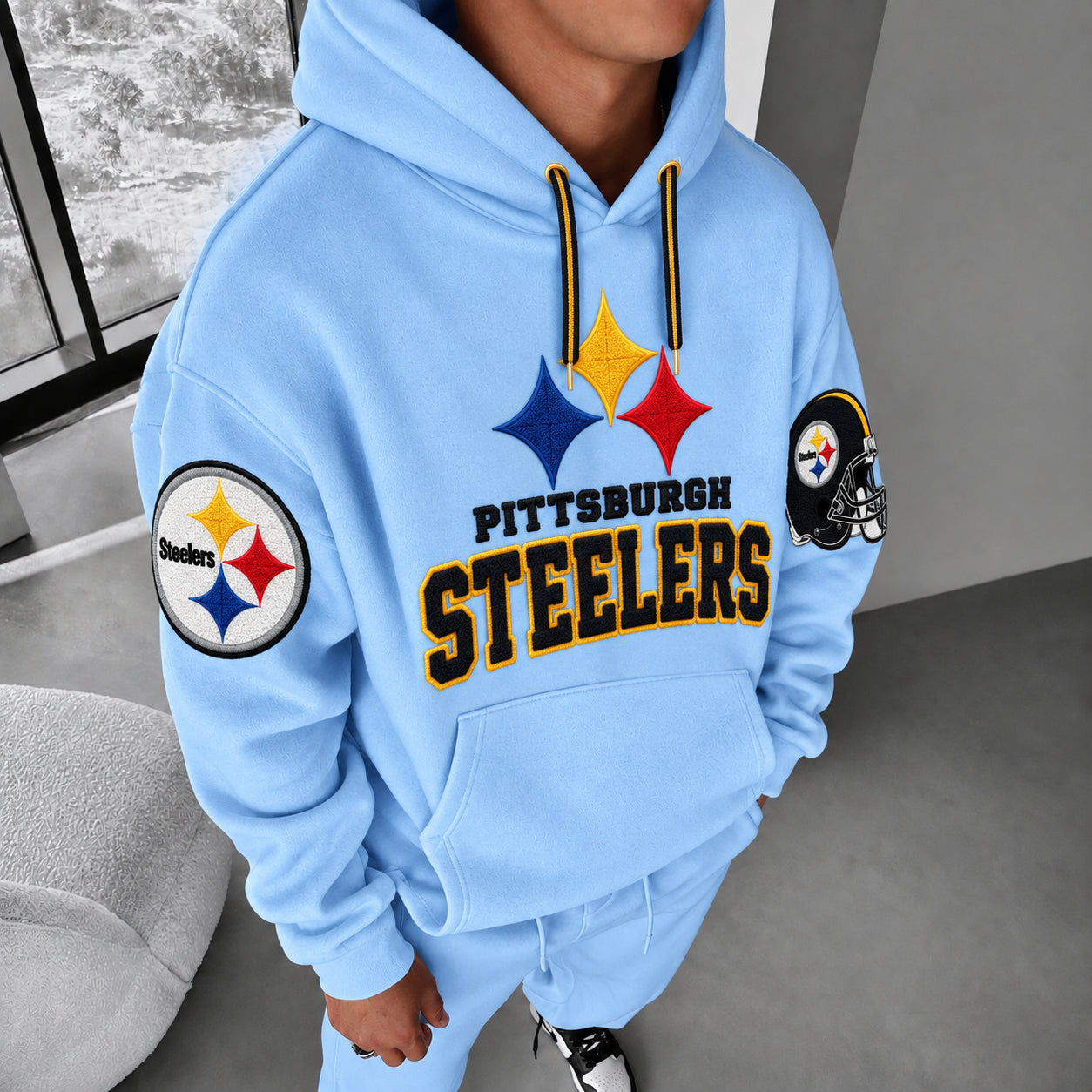 Rugby-print Hoodie