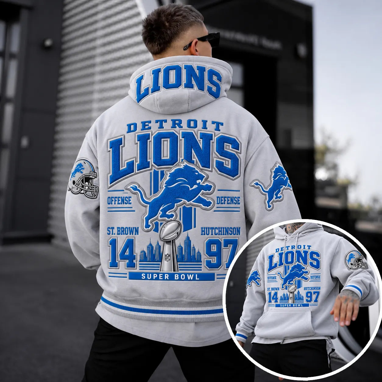 Rugby-print Hoodie