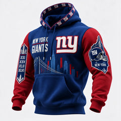 Rugby-print Hooded Sweatshirt