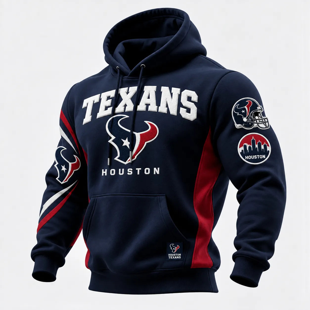 Rugby-print Hooded Sweatshirt