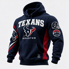 Rugby-print Hooded Sweatshirt