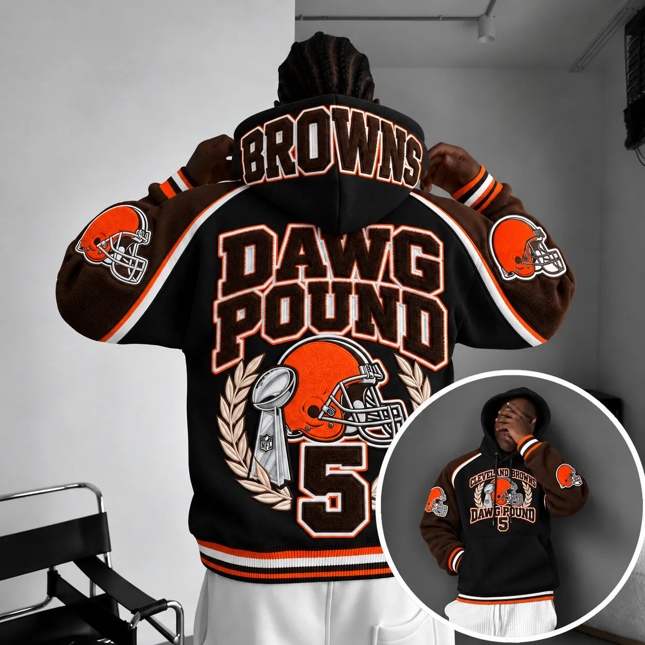 Rugby-print Hoodie