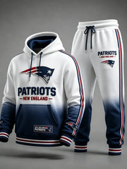 Unisex Casual Football Print Hoodies Set