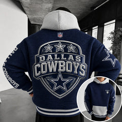 Unisex Casual-chic Rugby-print Hoodie