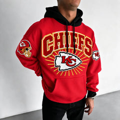 Rugby-print Hoodie