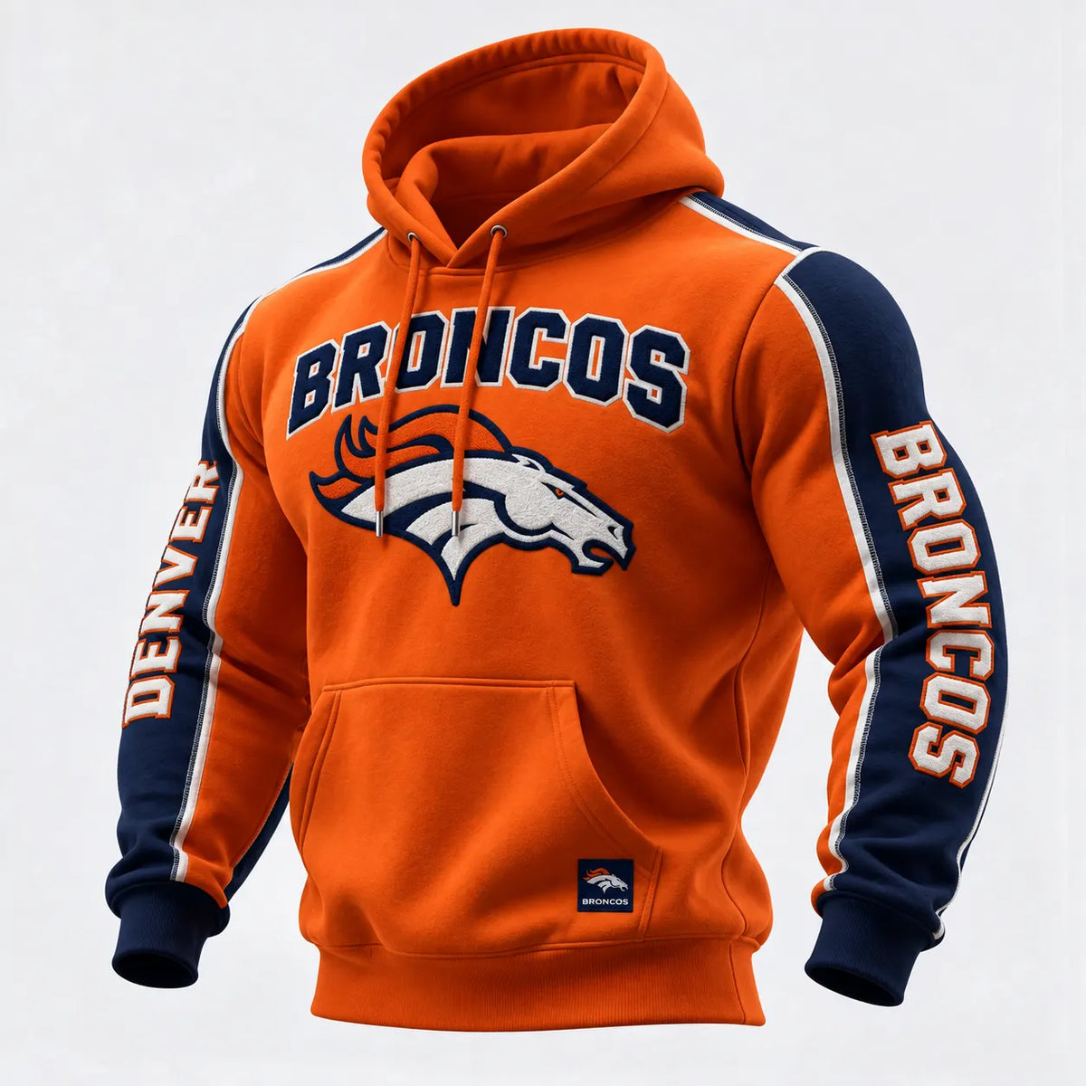 Rugby-print Hooded Sweatshirt