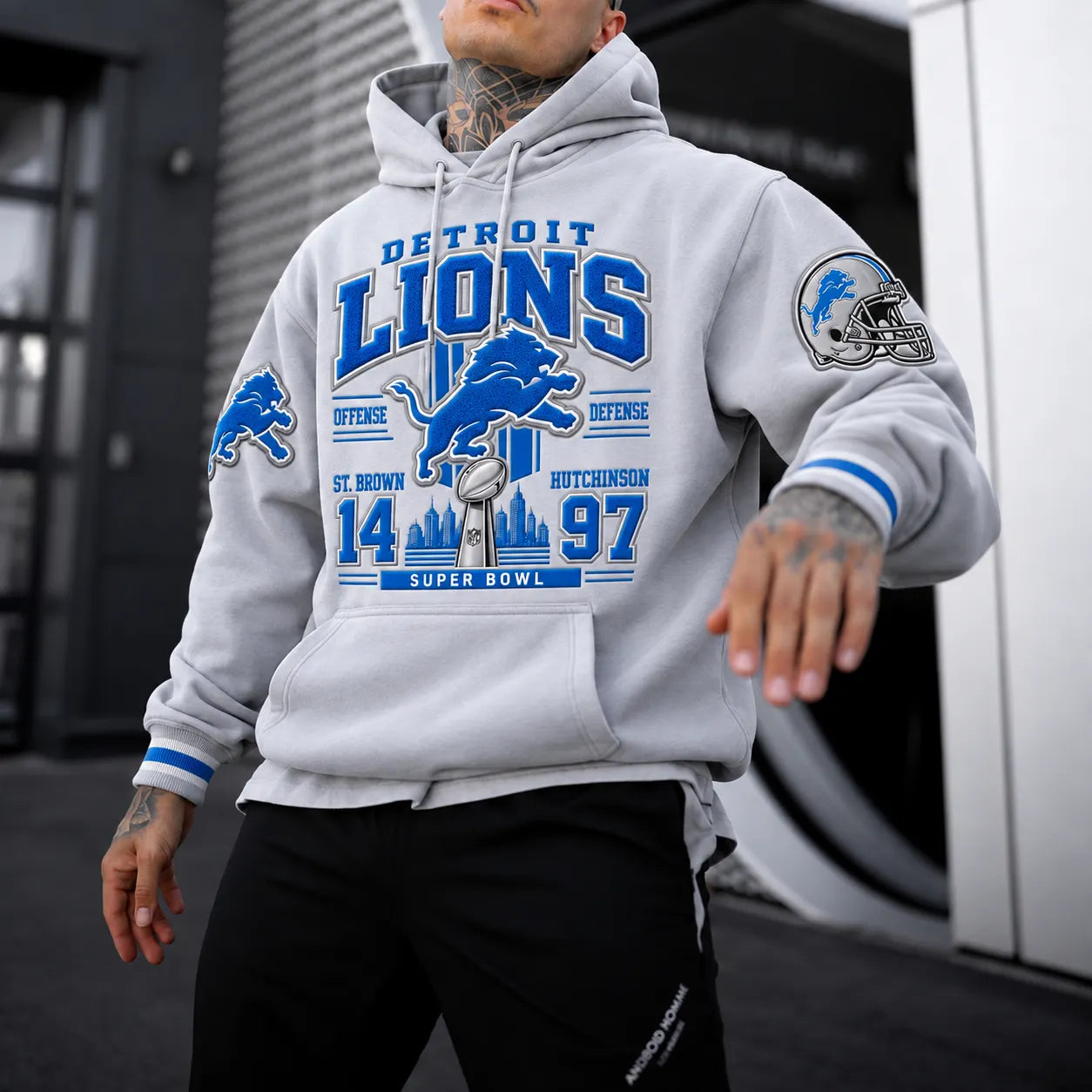 Rugby-print Hoodie