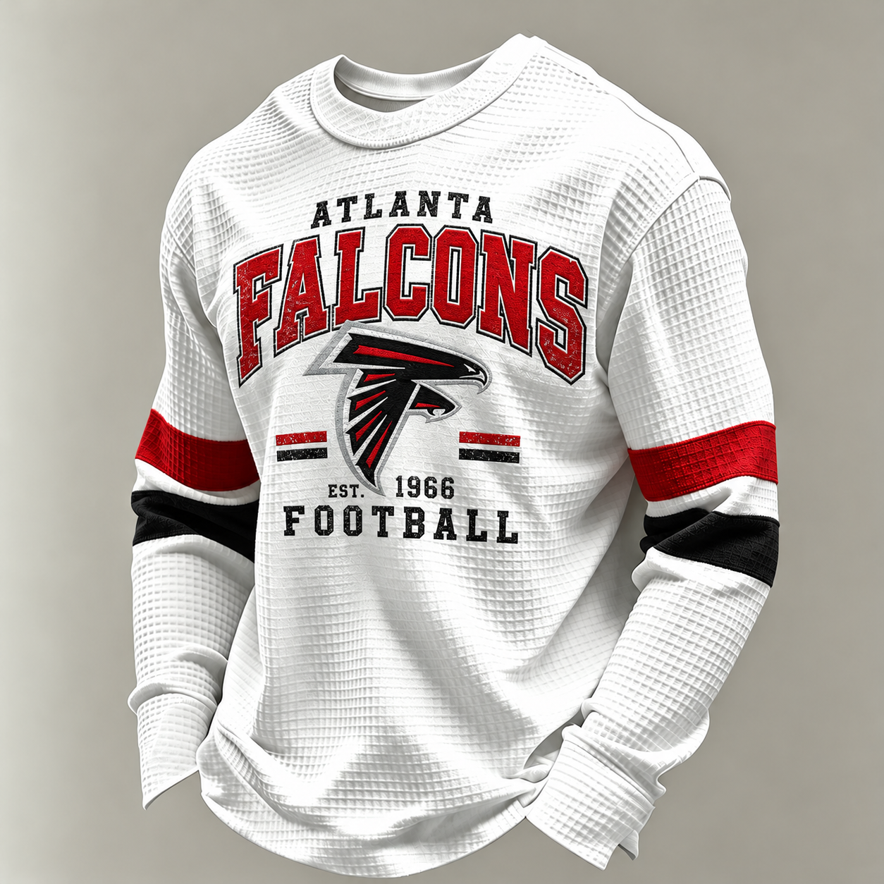 Atlanta Falcons Vintage Heritage white waffle long sleeve football fan shirt