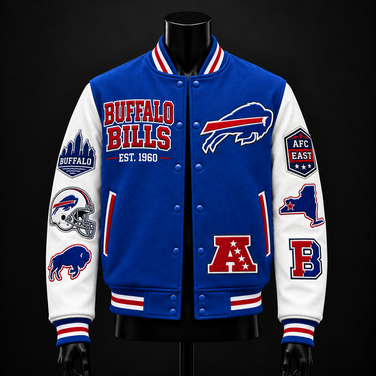 Buffalo Bills NFL football fan waffle long sleeve shirt