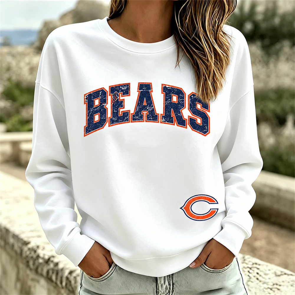 Chicago Bears NFL football fan waffle long sleeve shirt