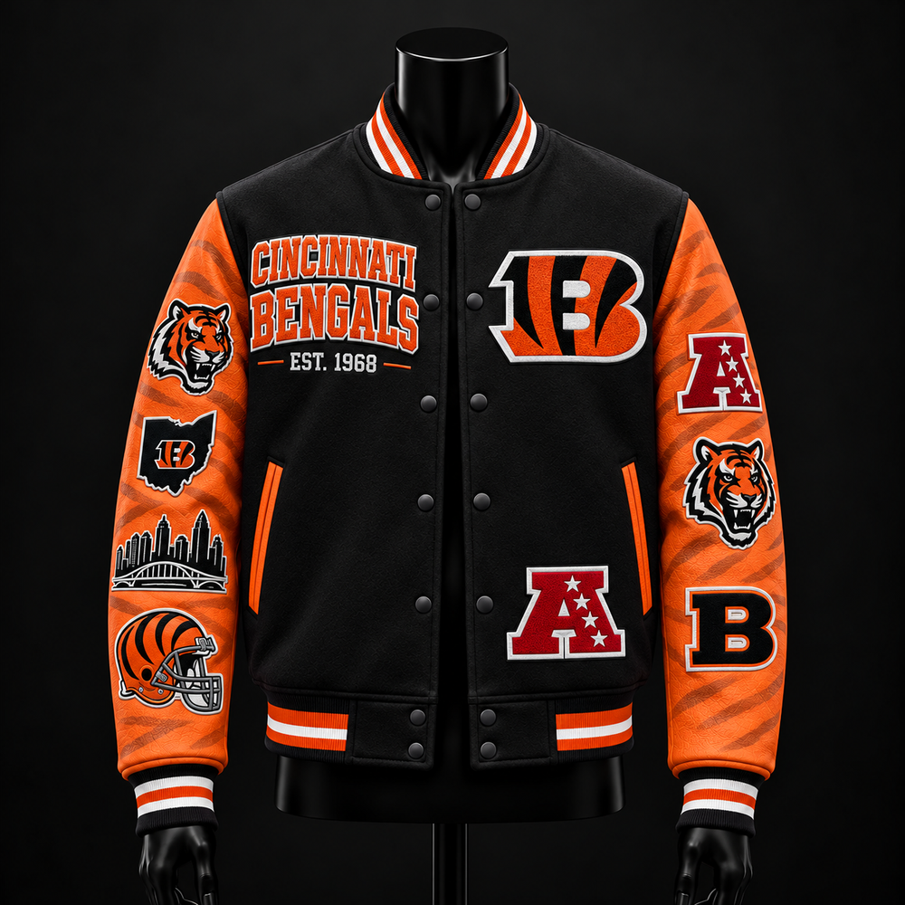 Cincinnati Bengals NFL football fan waffle long sleeve shirt