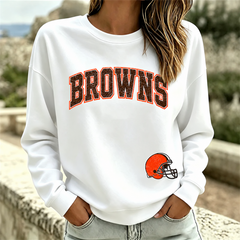 Cleveland Browns NFL football fan waffle long sleeve shirt