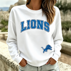 Detroit Lions NFL football fan waffle long sleeve shirt