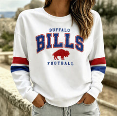 Women's Football Fan Graphic Crewneck Sweatshirt