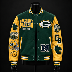 Green Bay Packers NFL football fan waffle long sleeve shirt