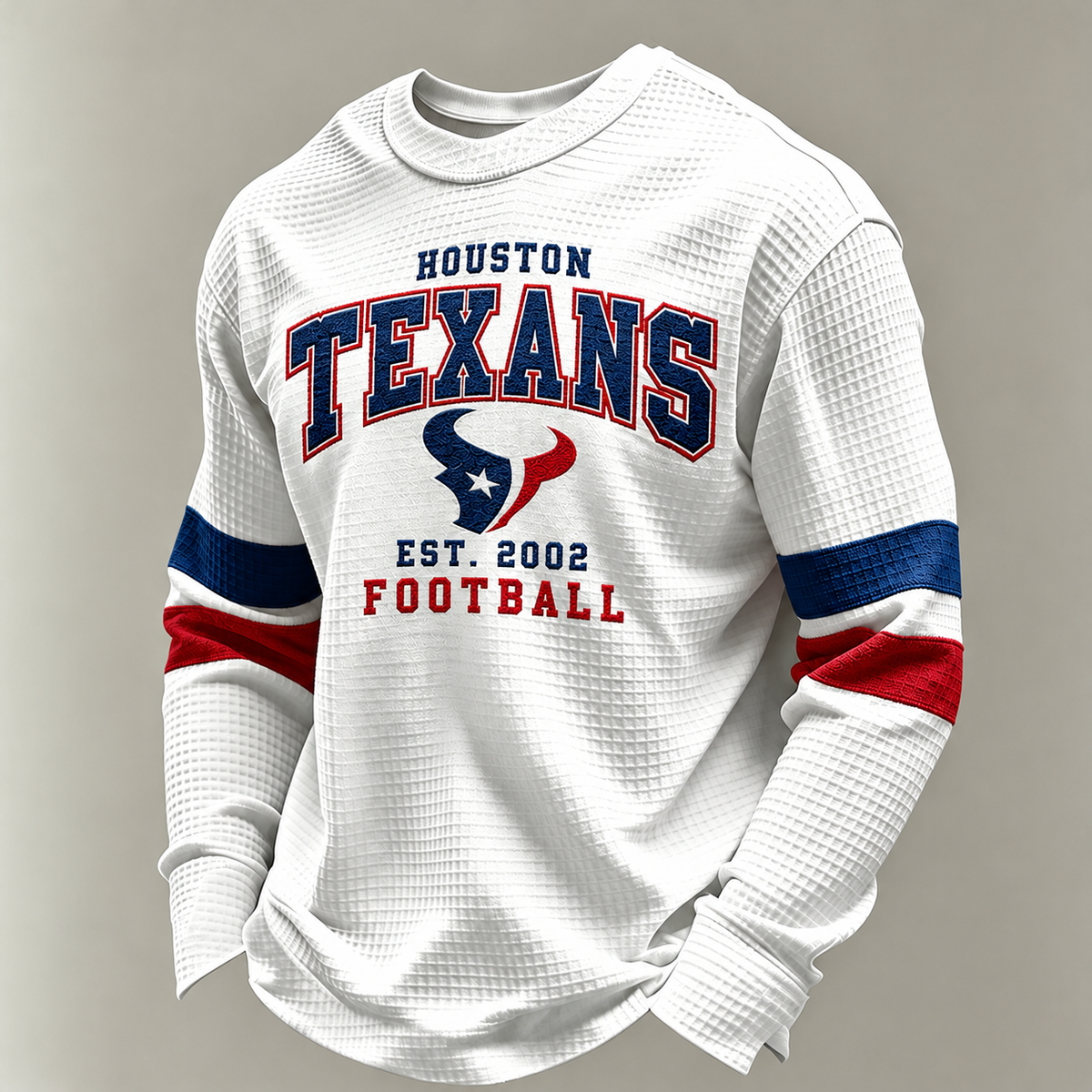Houston Texans Vintage Heritage white waffle long sleeve football fan shirt