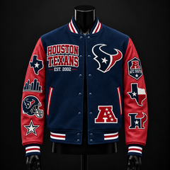 Houston Texans NFL football fan waffle long sleeve shirt