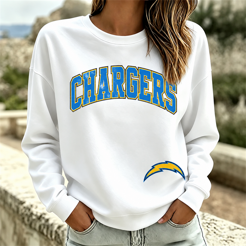 Los Angeles Chargers NFL football fan waffle long sleeve shirt