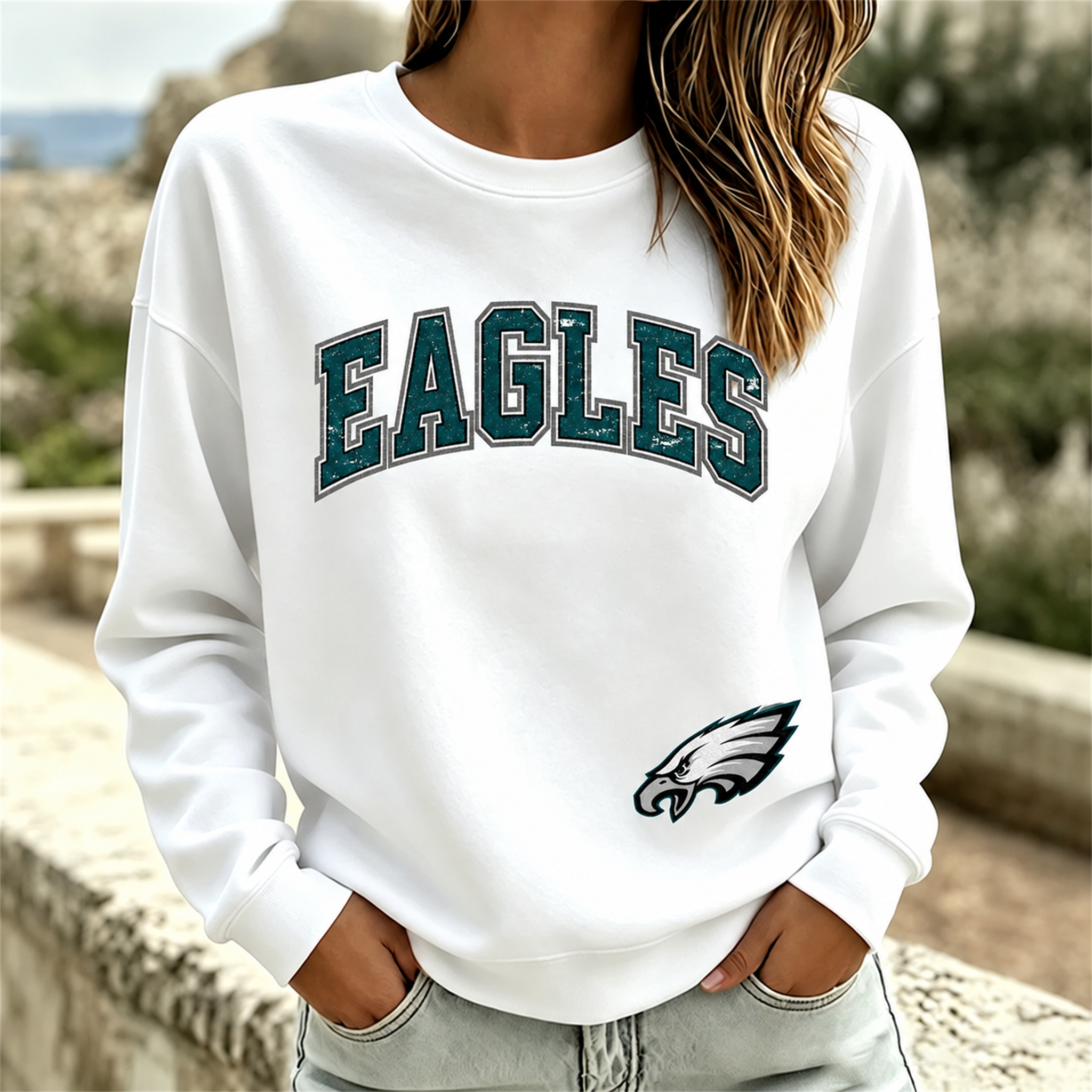 Philadelphia Eagles NFL football fan waffle long sleeve shirt