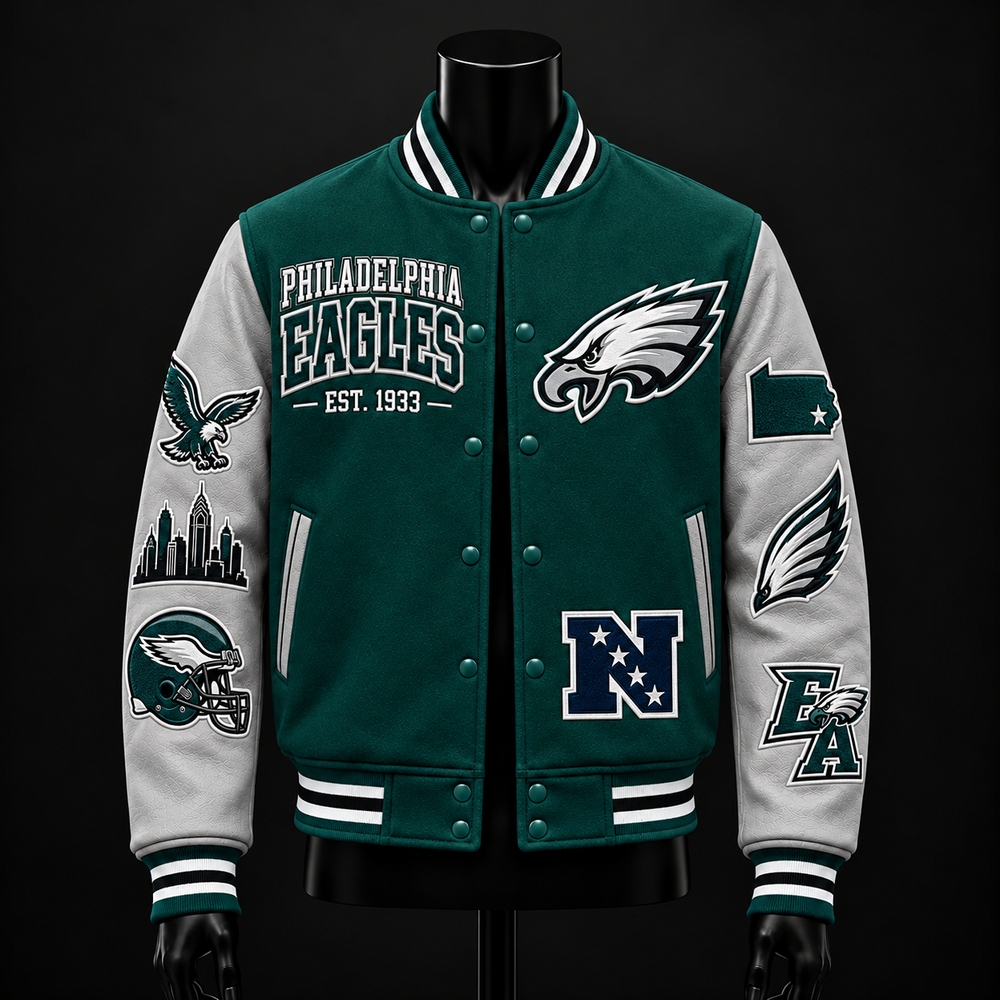 Philadelphia Eagles NFL football fan waffle long sleeve shirt