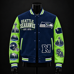 Seattle Seahawks NFL football fan waffle long sleeve shirt