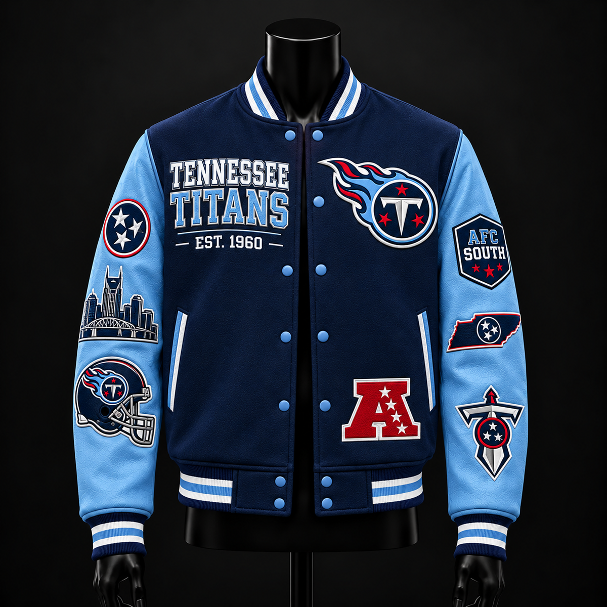 Tennessee Titans NFL football fan waffle long sleeve shirt