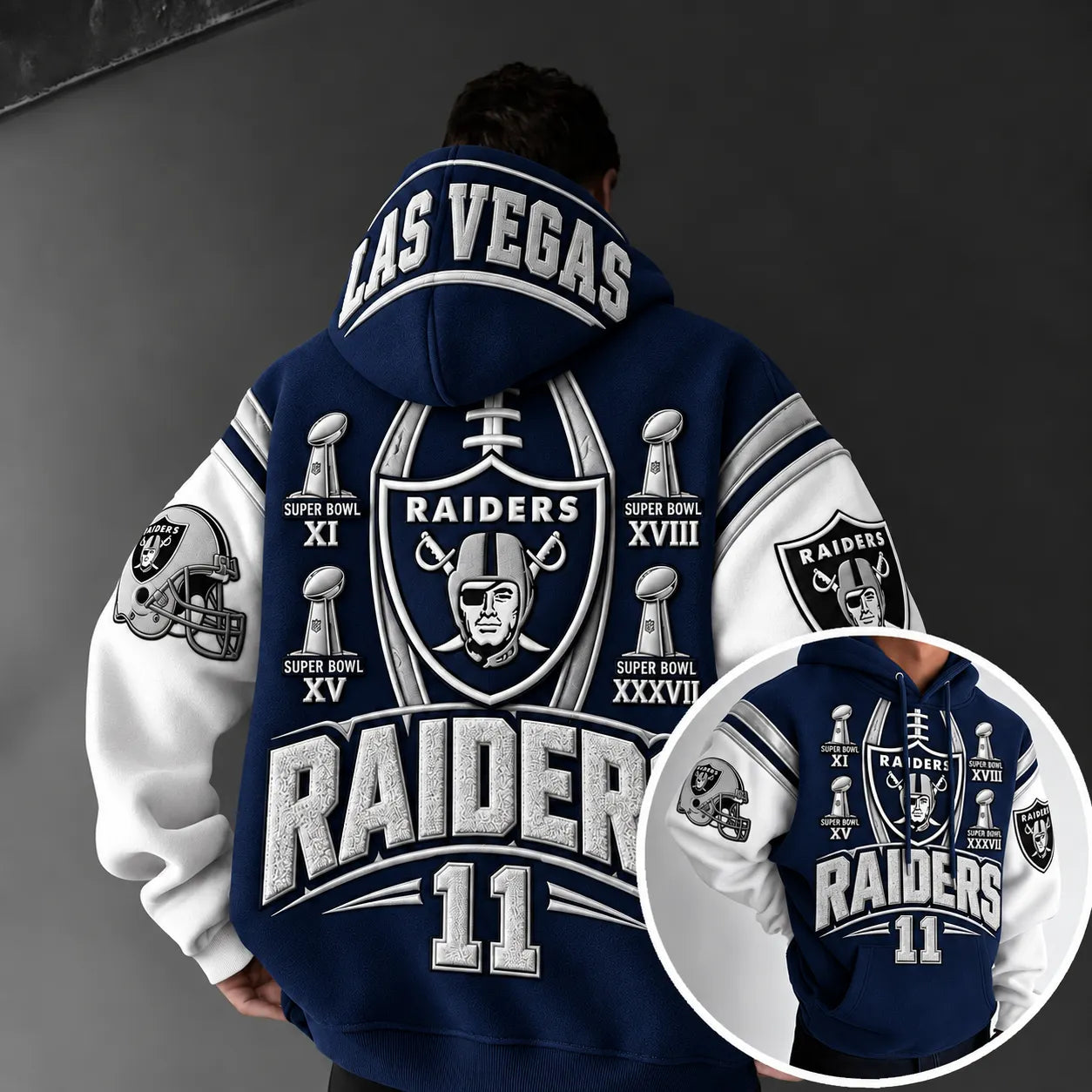 Rugby-print Hoodie
