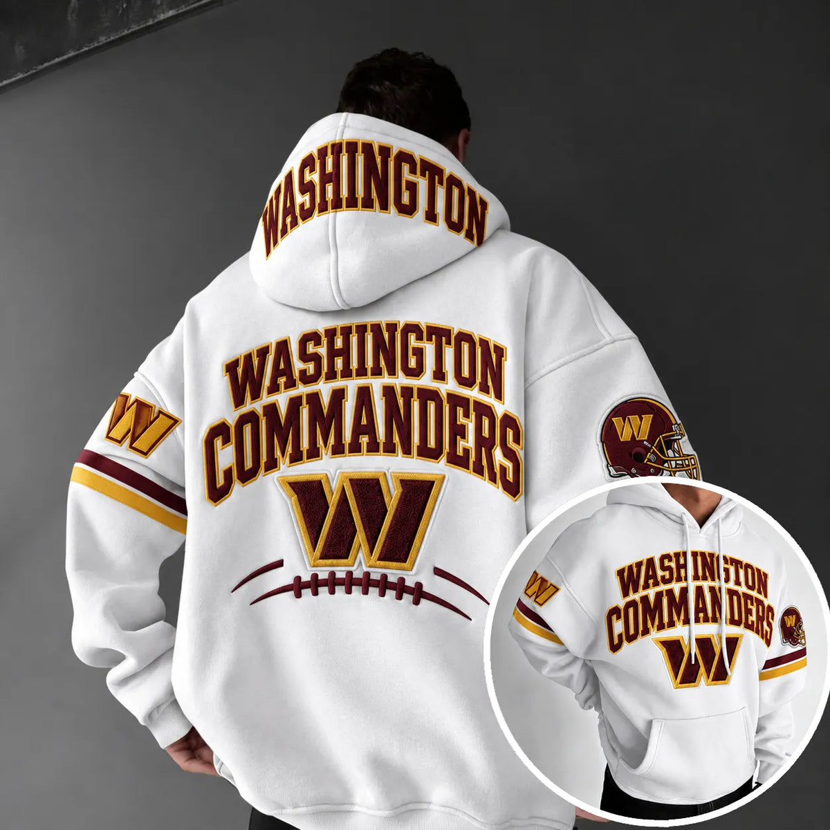 Rugby-print Hoodie
