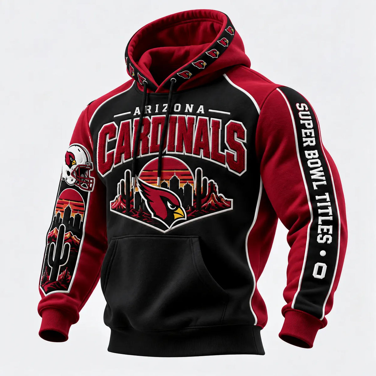 Rugby-print Hooded Sweatshirt