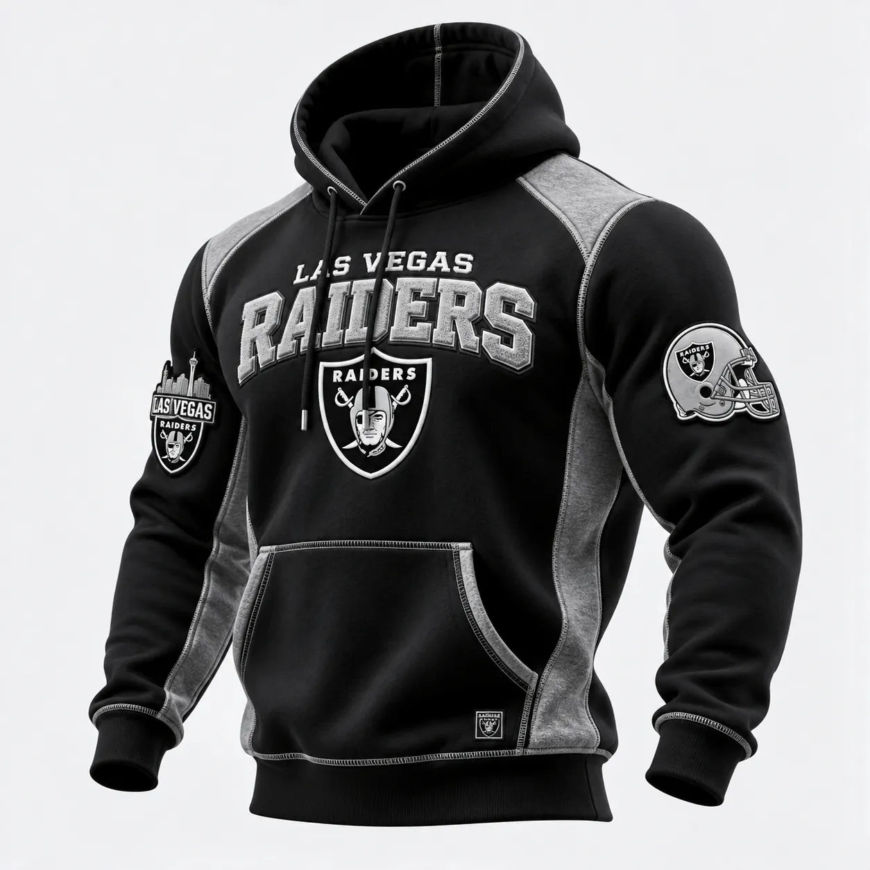 Rugby-print Hooded Sweatshirt