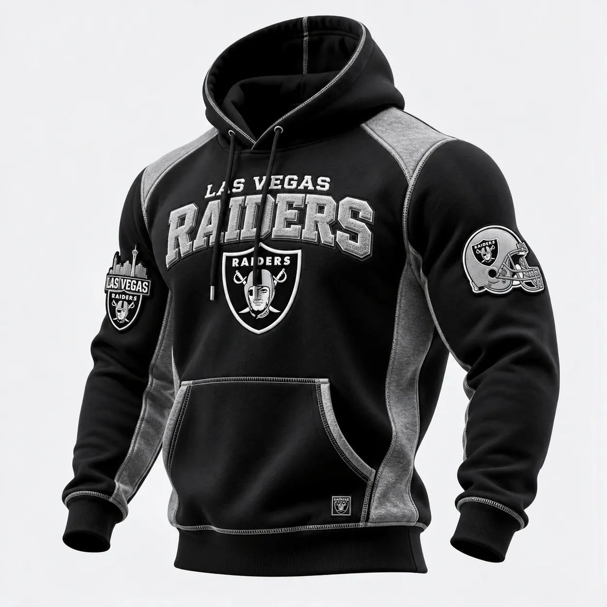 Rugby-print Hooded Sweatshirt