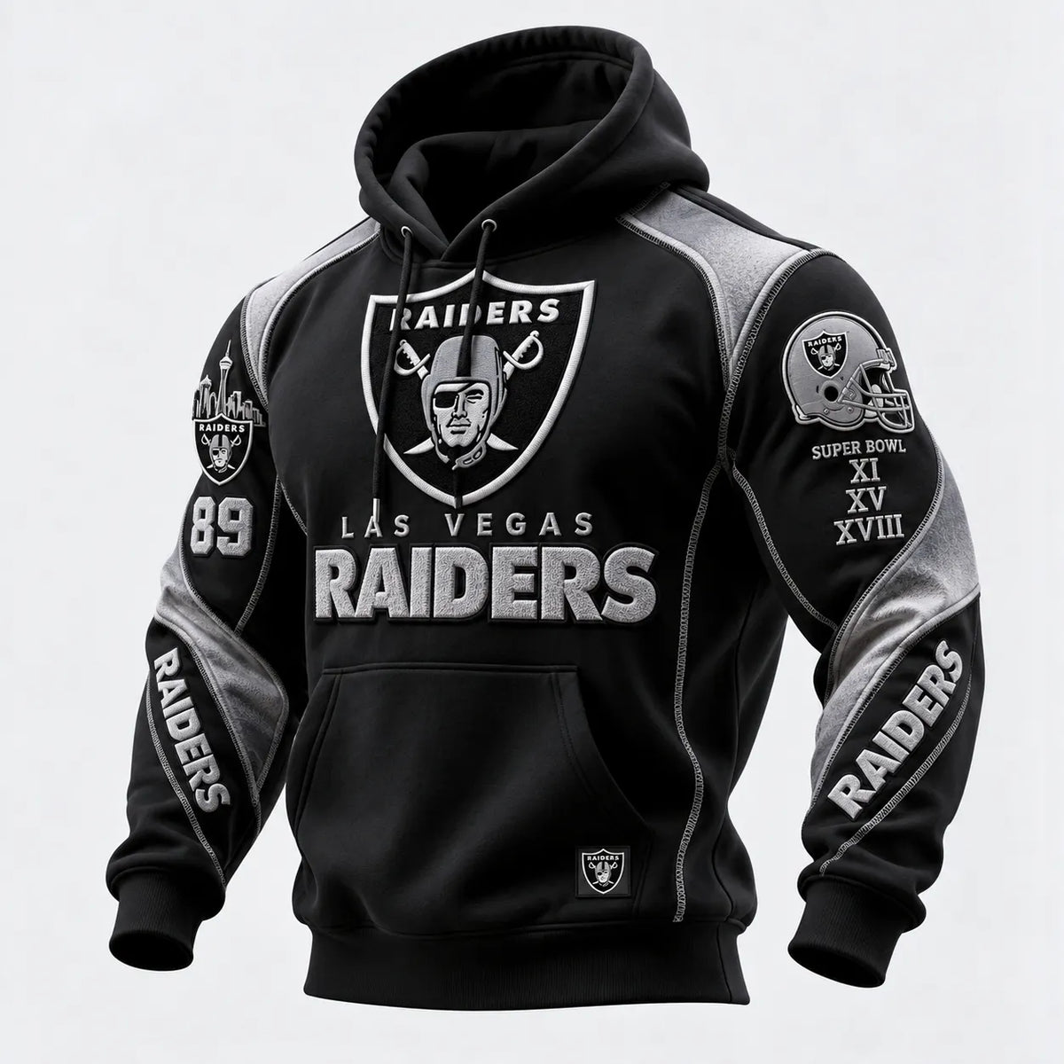 Rugby-print Hooded Sweatshirt