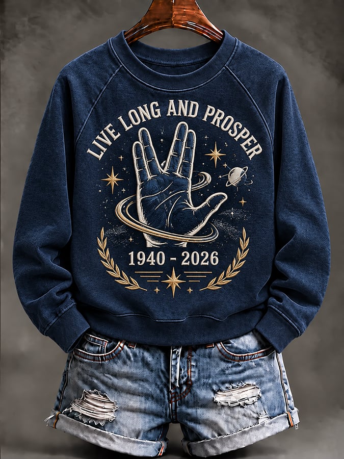 Women's Live Long And Prosper Print Sweatshirt