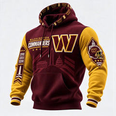 Rugby-print Hooded Sweatshirt